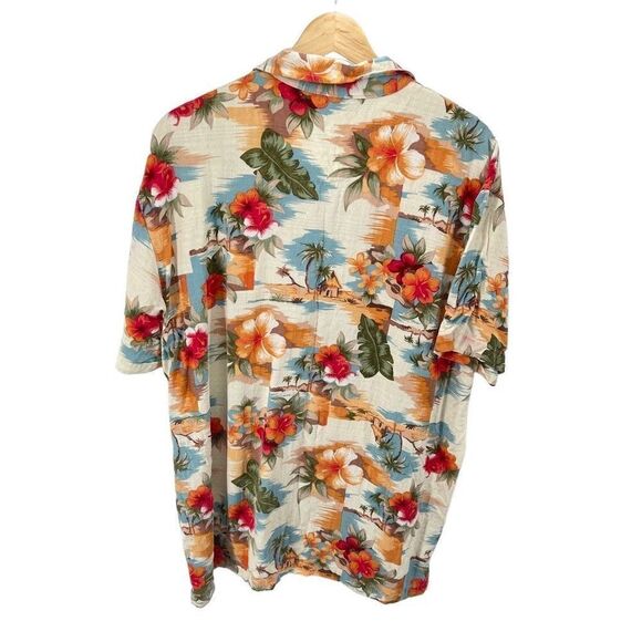 Hathaway Mens Button Down Shirt Tropical Hawaiian Classic Beach Multicolor XL - Picture 2 of 11